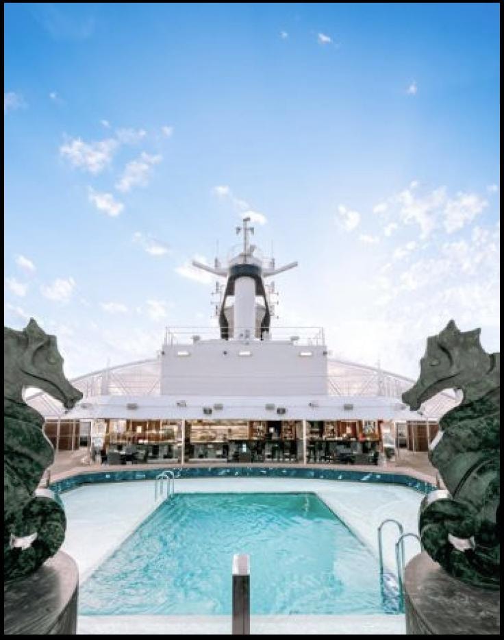 Cruise ship pool deck