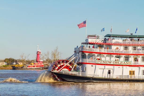 New Orleans paddlewheel steamboat on the Mississippi