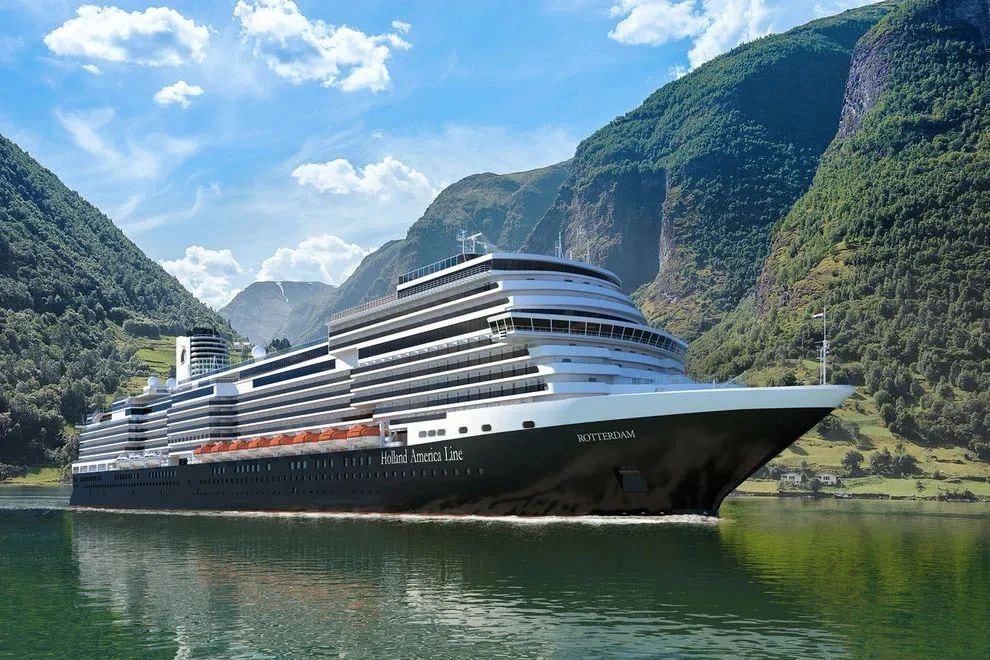 Cruise ship in Norwegian fjord